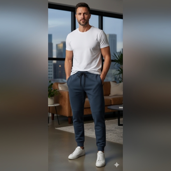 Blu Rock New York Men's Heavyweight Fleece Lined Joggers/Sweats Medium (NWT) - Picture 1 of 13